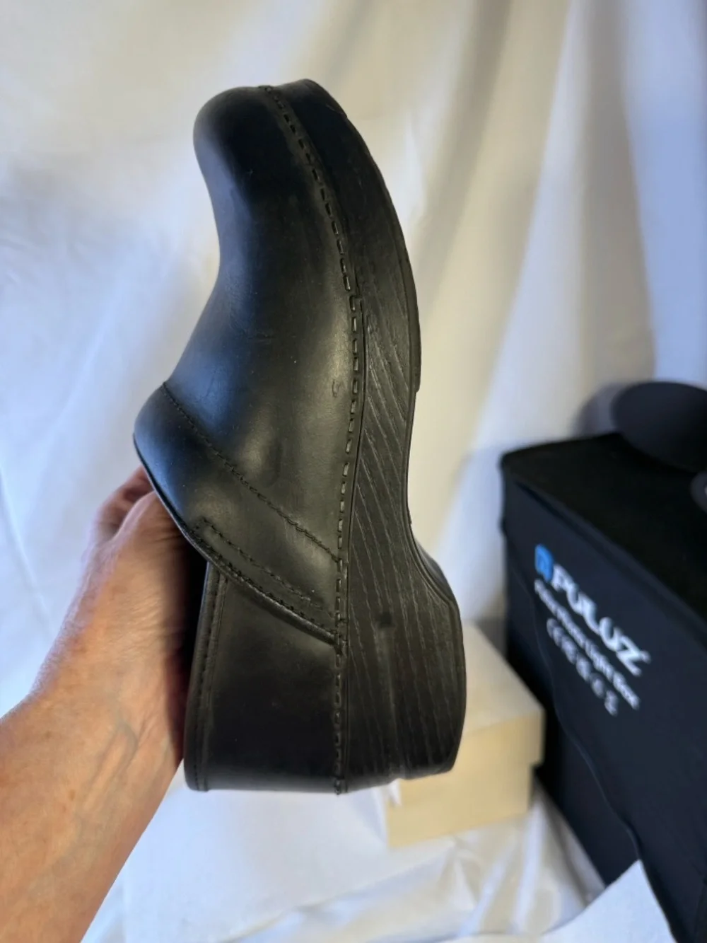 DANSKO BLACK LEATHER PROFESSIONAL CLOGS SIZE EU 38 or 7.5-8 - Picture 3 of 15